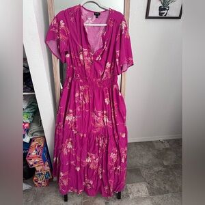 Torrid Fuchsia Floral Maxi Dress